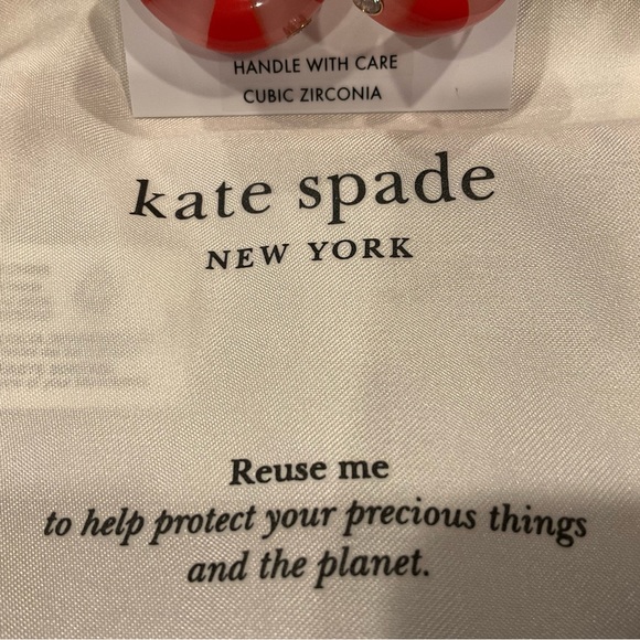 Earrings, Kate Spade Seeing Stripes Earrings NWT - Picture 2 of 7